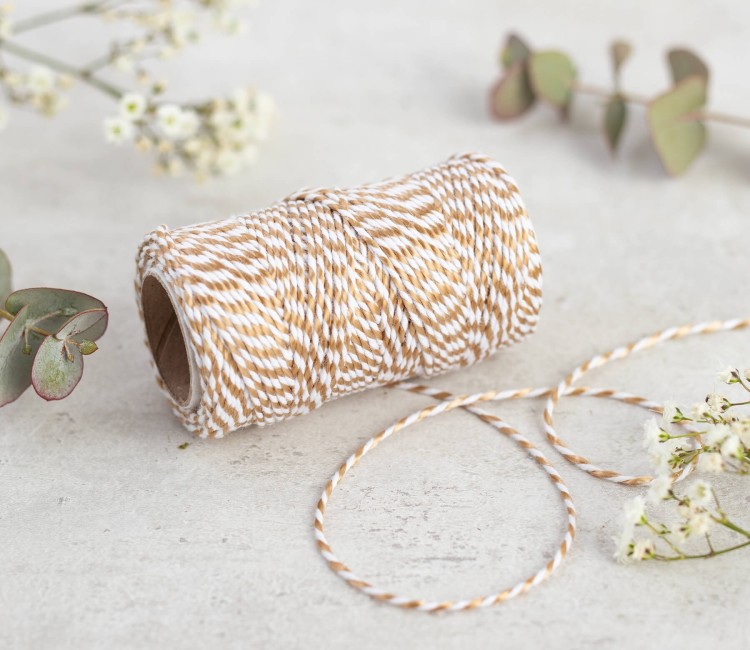 Cordino baker's twine bicolore in cotone per eleganti decorazioni Cordino baker's twine bicolore in cotone per eleganti decorazioni