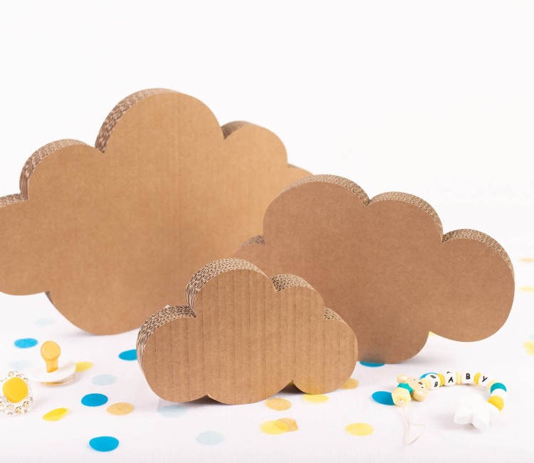 Dekorative Kartonwolken. 3er-Set!