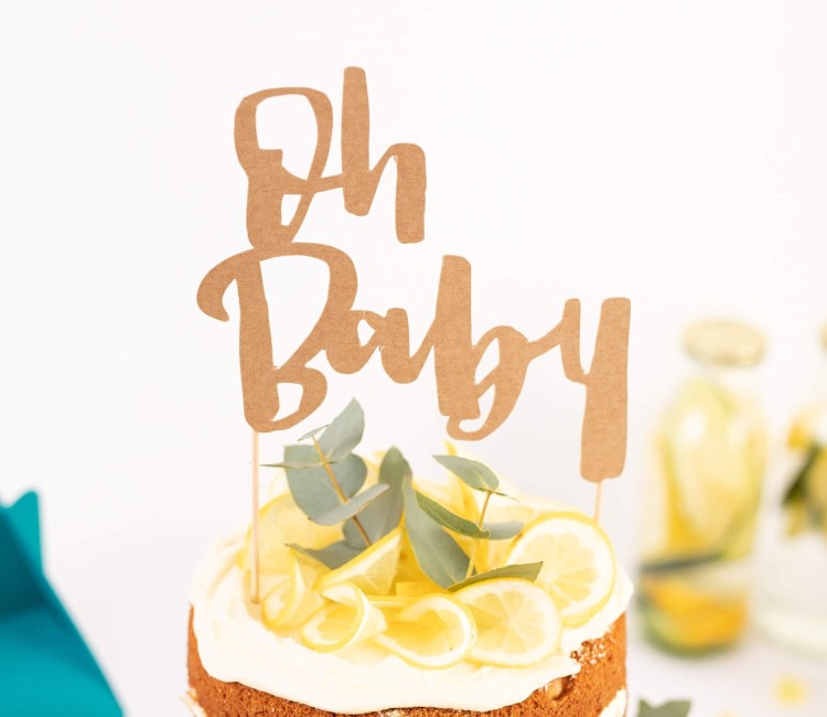 Topper para pasteles o decoración "Oh baby" Topper para pasteles o decoración "Oh baby"