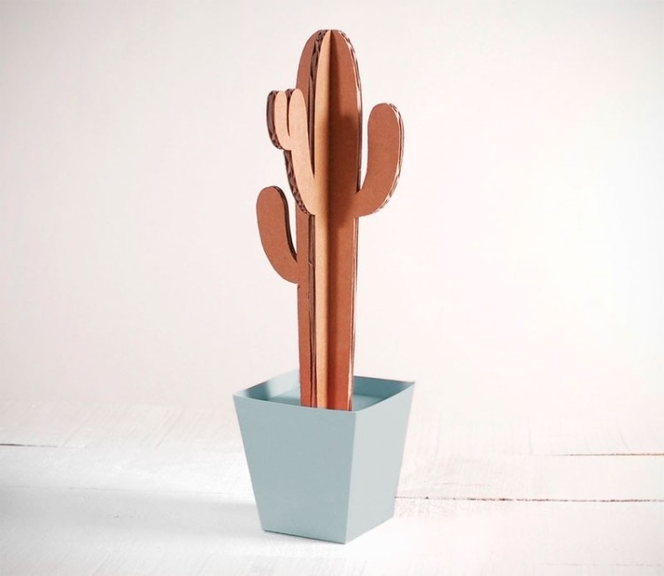 Tall Cardboard Cactus. In Several Colours!