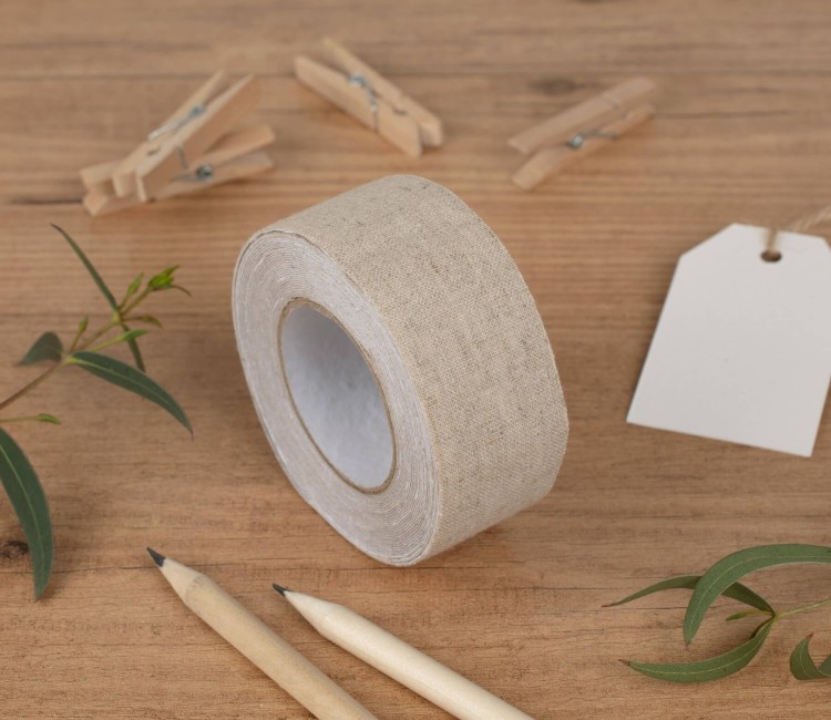 Fabric tape de lino 100% en color natural Fabric tape de lino 100% en color natural