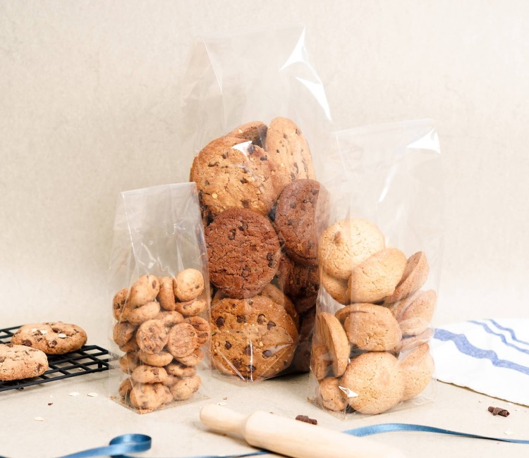 Sacs en cellophane avec fond et soufflet adaptés à l’alimentation Sacs en cellophane avec fond et soufflet adaptés à l’alimentation