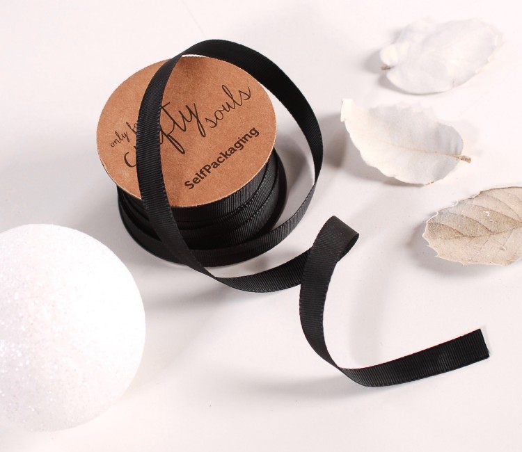 Schwarzes Grosgrain Band | SelfPackaging