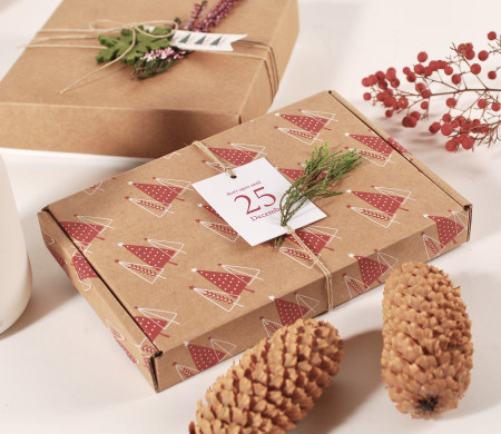 Christmas printed cardboard shipping boxes