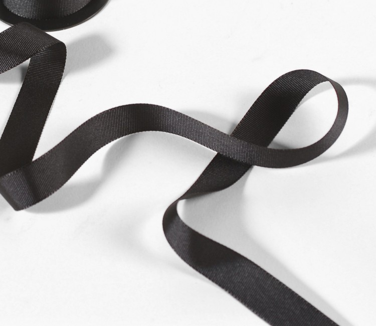 Black Grosgrain Ribbon | SelfPackaging