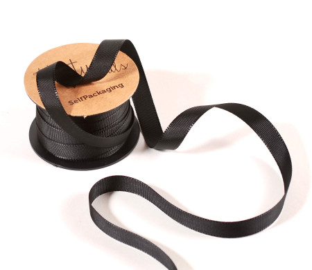 Schwarzes Grosgrain Band | SelfPackaging