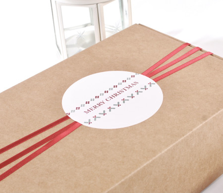 Pegatina con print de Navidad
