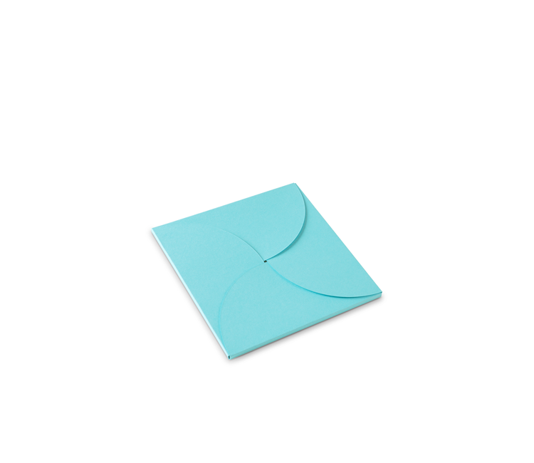 Flat gift box for square cards