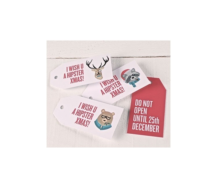 Etiquetas de Regalo Impresas Hipster Xmas Etiquetas de Regalo Impresas Hipster Xmas