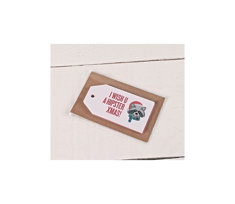 Printed gift tags Hipster Christmas