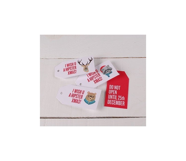 Etiquetas de Regalo Impresas Hipster Xmas Etiquetas de Regalo Impresas Hipster Xmas