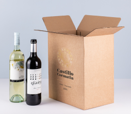 Box for bottles of cava