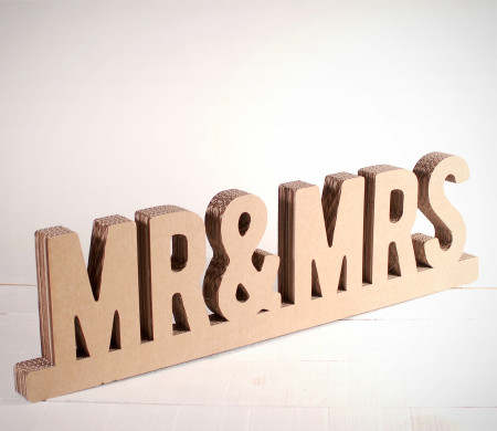 Parola Mr & Mrs in Cartone