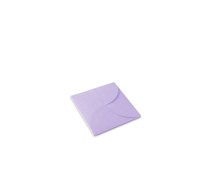 Flat gift box for square cards