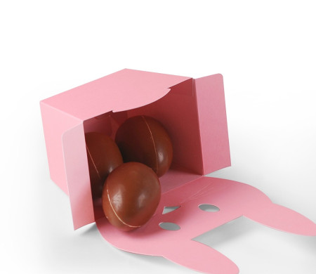 Caja de Cartón en Forma de Conejo Simpático