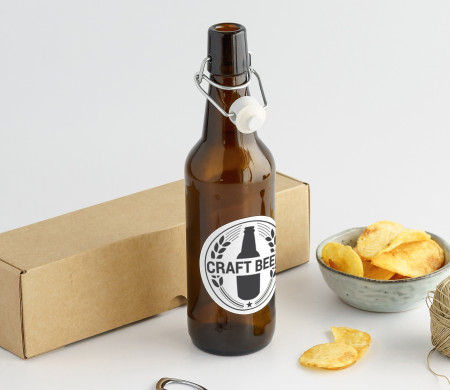 Bouteille pour la Bière, avec Boîte et Étiquette 