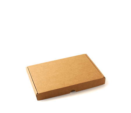Flache Schachtel für den Postversand