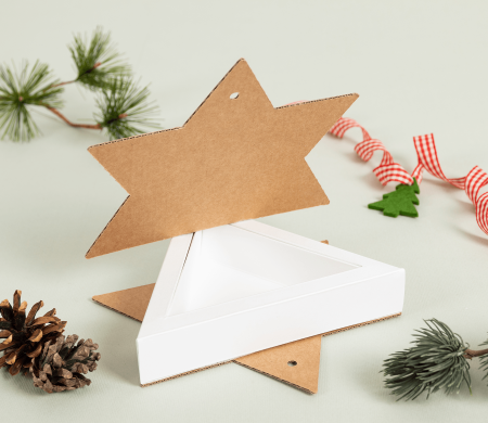 Caja Regalo en Forma de Estrella Ideal para Navidad