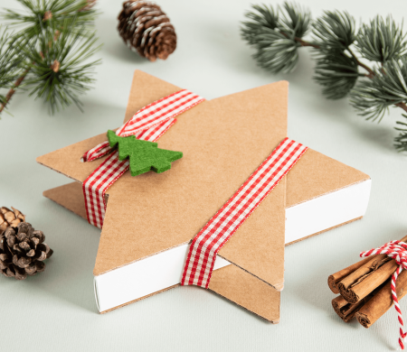 Scatola Regalo a Forma di Stella, Perfetta per Natale