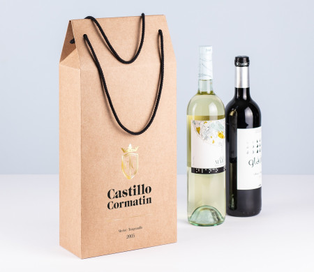 Caja Regalo de Cartón para Una Botella