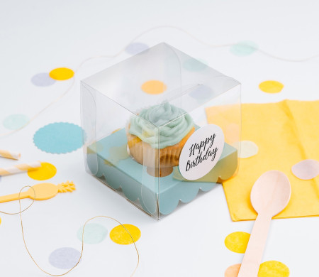 Boîte Transparente pour Un Cupcake
