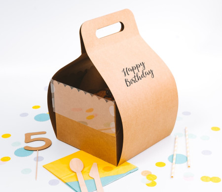 Caja para Tartas y Pasteles, con Asa y Tapa