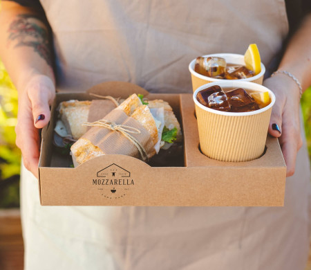 Bandeja apilable para street food. La mejor caja de cartón para comida