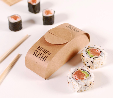 Elegant cardboard box for sushi