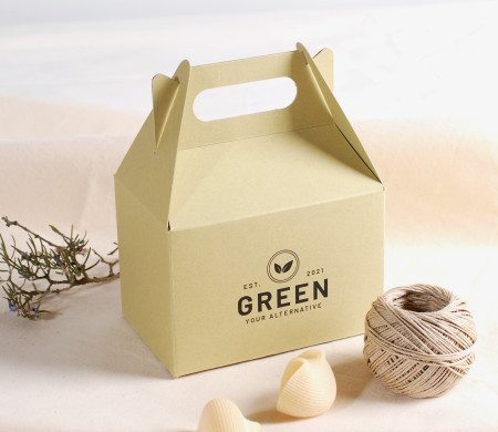Scatola picnic in cartone | Con manico e personalizzabile