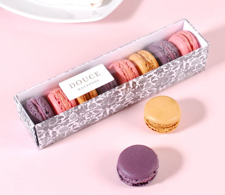 Caja para Macarons con Faja transparente