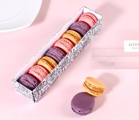 Caja para Macarons con Faja transparente