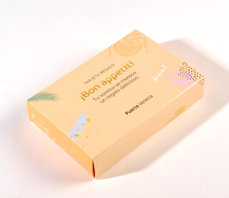 Boîte avec couvercle coulissant pour carte ou chèque-cadeau