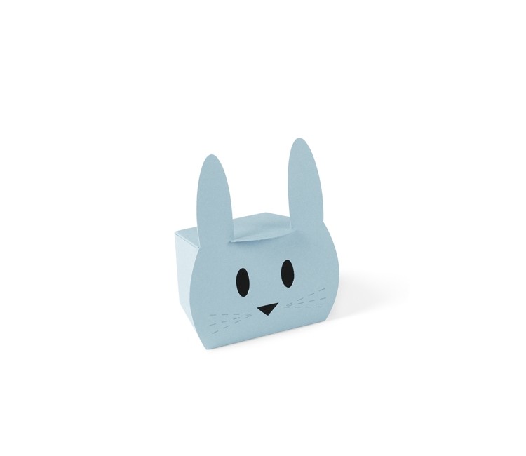 Caja de Cartón en Forma de Conejo Simpático