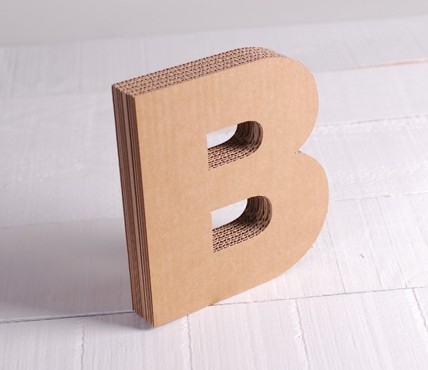 Uppercase Cardboard Letters