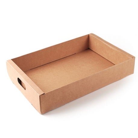 Cardboard box for fruits and vegetables.