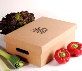 Cardboard box with lid for vegetables