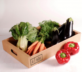 Bandeja de cartón para frutas y verduras