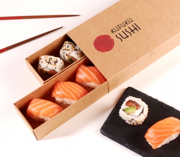 Caja sushi compartimentos