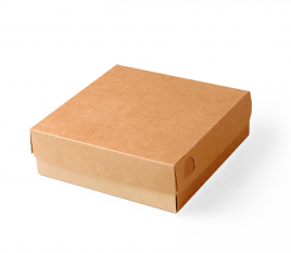 Caja cuadrada de cartón para sushi