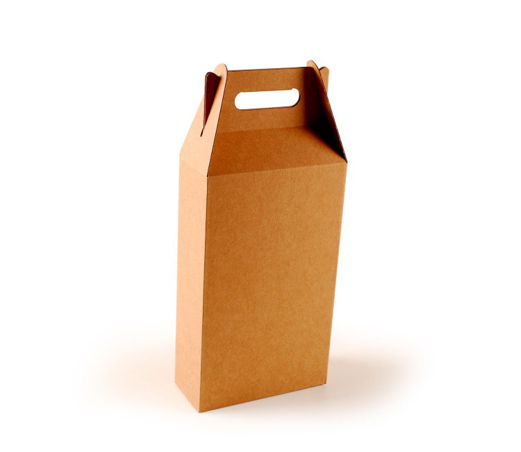 Caja de vinos y cava con asa en dos medidas para dos o tres botellas