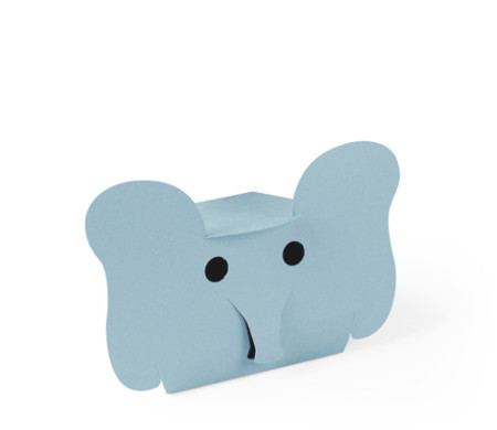 Caja de Cartón en Forma de Conejo Simpático