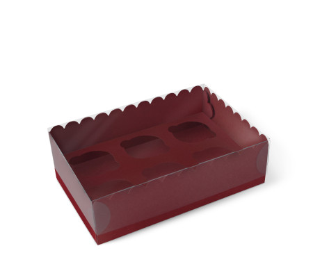 Scatola per 6 Cupcake, Muffin o Biscotti