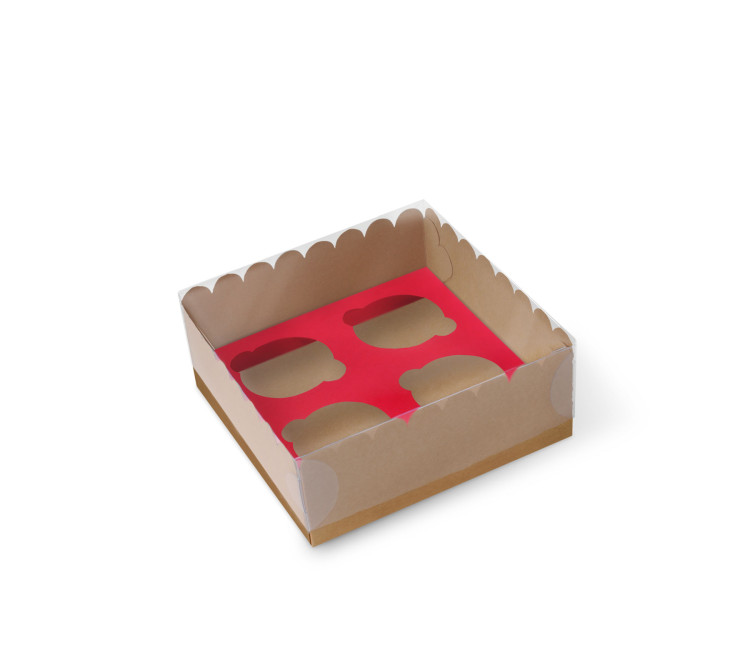 Scatola per 4 Cupcake