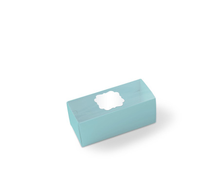 Macaron box with a Clear Plastic Strip