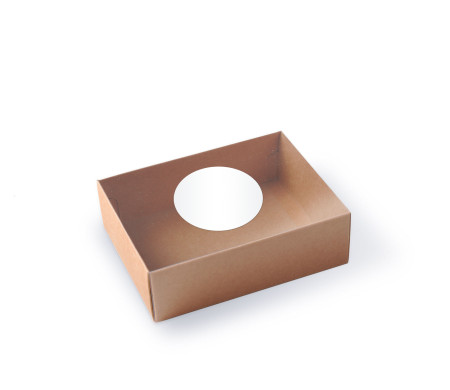 Macaron box with a Clear Plastic Strip