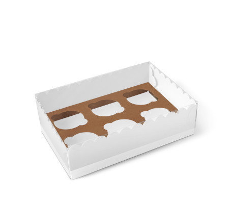 Caja para 6 Cupcakes, Magdalenas o Cookies