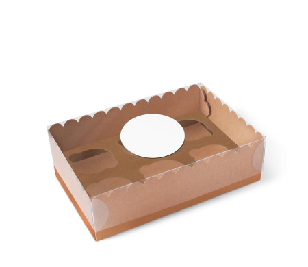 Scatola per 6 Cupcake, Muffin o Biscotti
