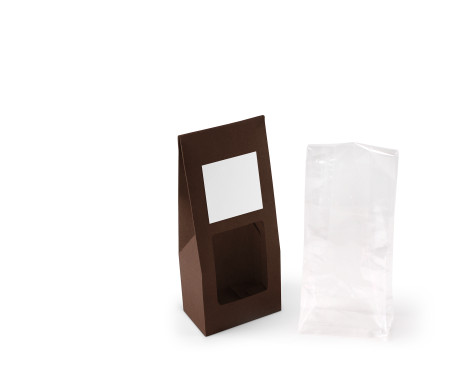 Caja con ventana para alimentación