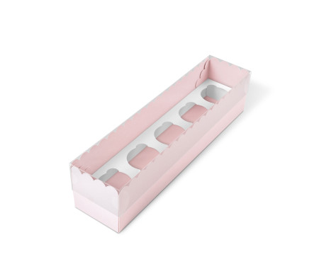 Boîte carton à 5 cupcakes