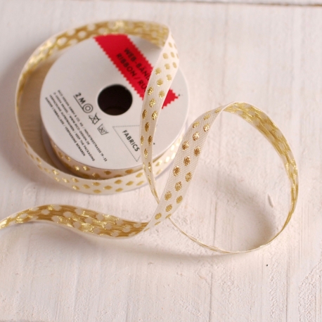 Ribbon with gold dots